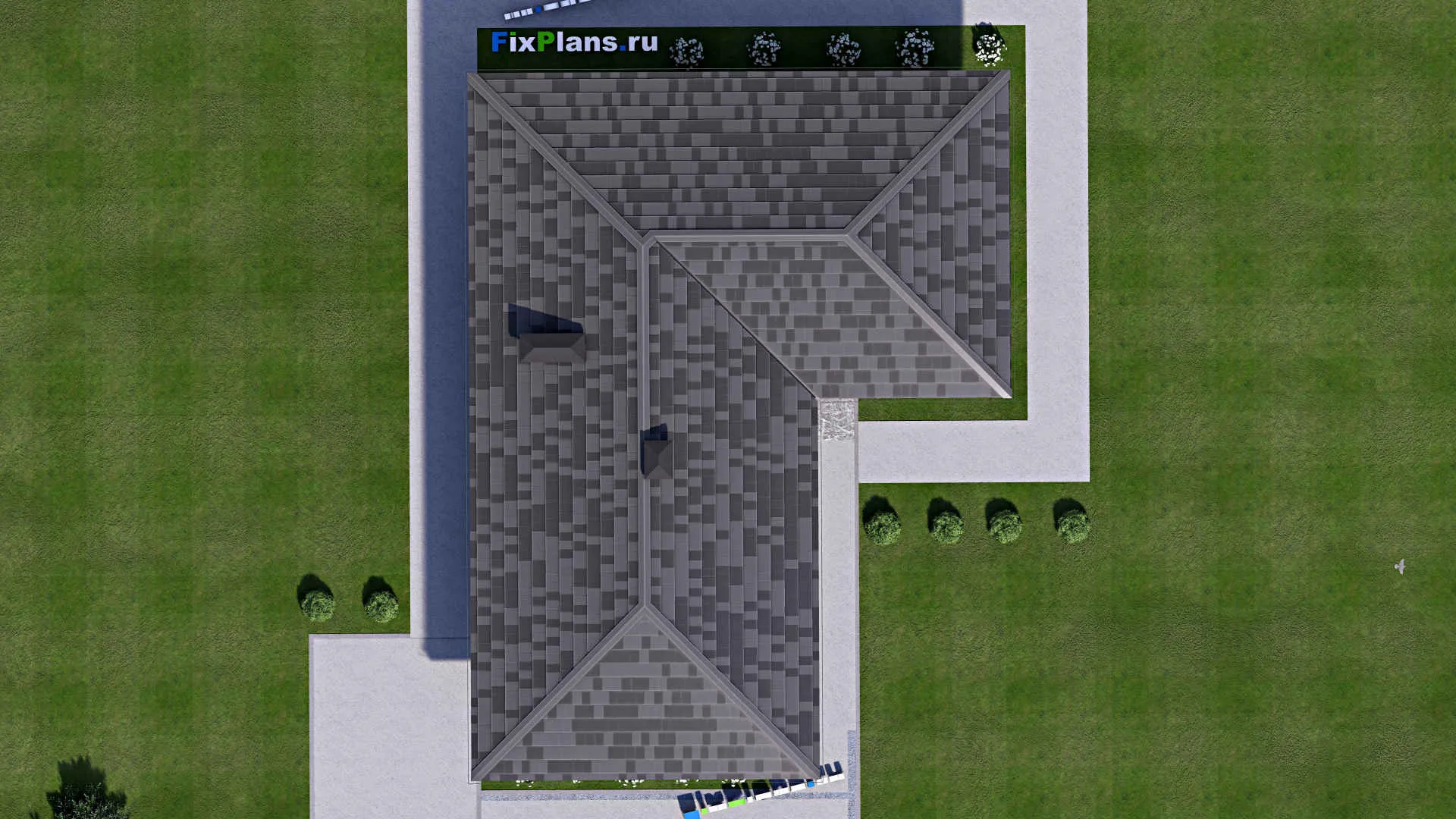 F-15344 - Проект бани 12 на 16, площадью 110 м² с терассой, бассейном и санузлом