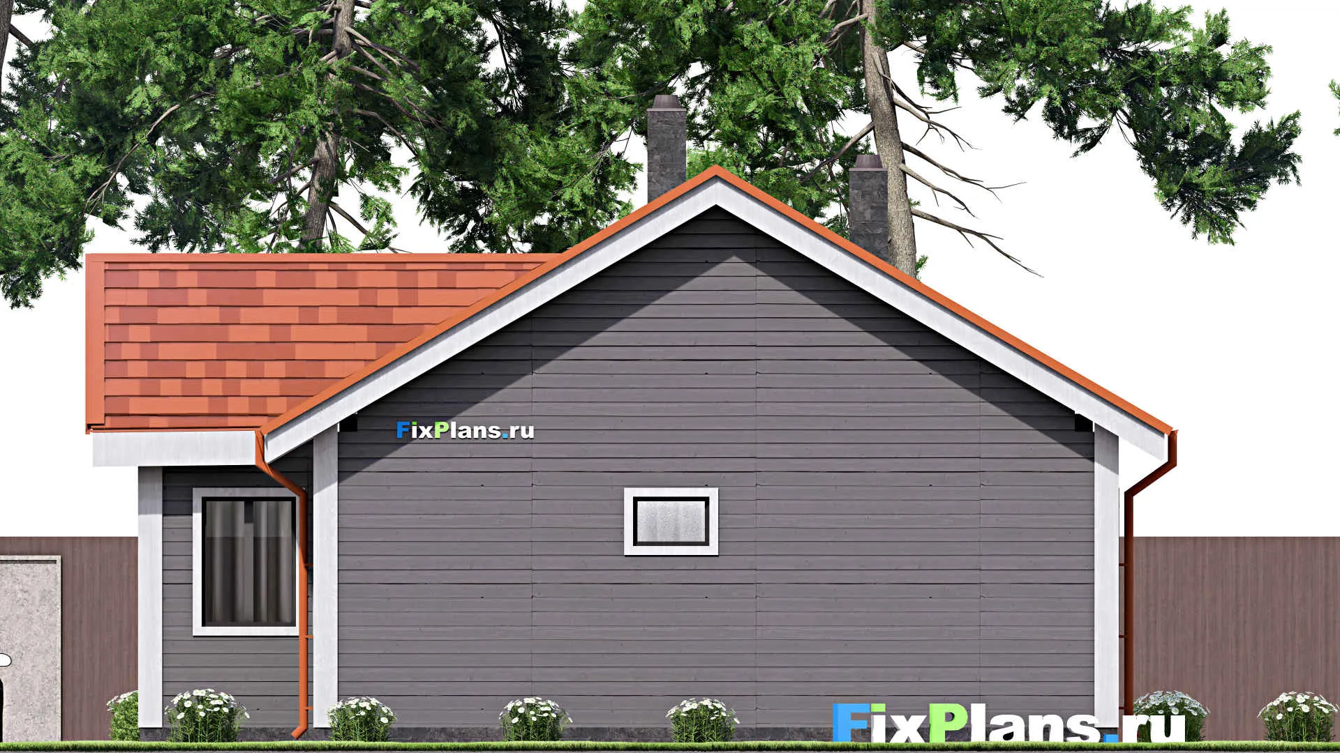 F-15830 - Проект одноэтажного дома 11 на 13, площадью 100 м² с 3 спальнями