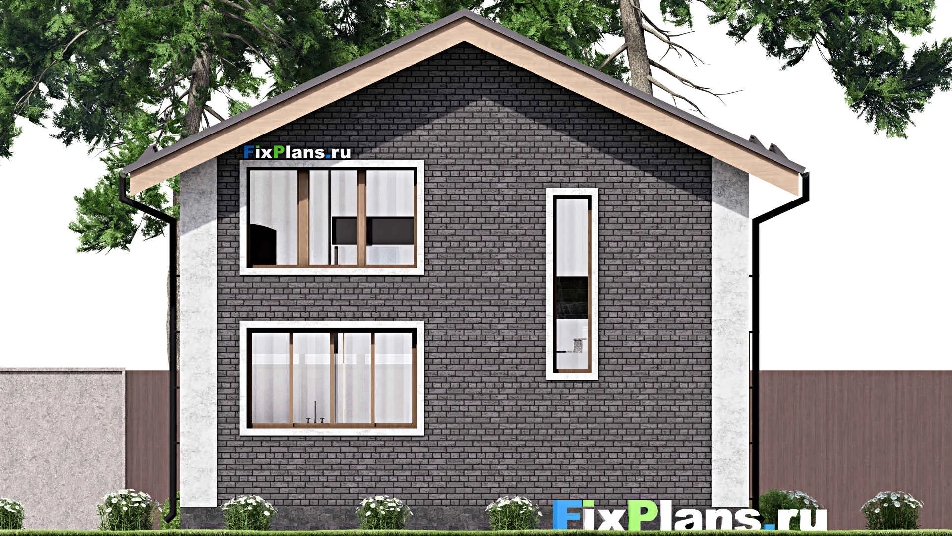 F-14183 - Проект дома с мансардой 9 на 10, площадью 100 м² с 3 спальнями