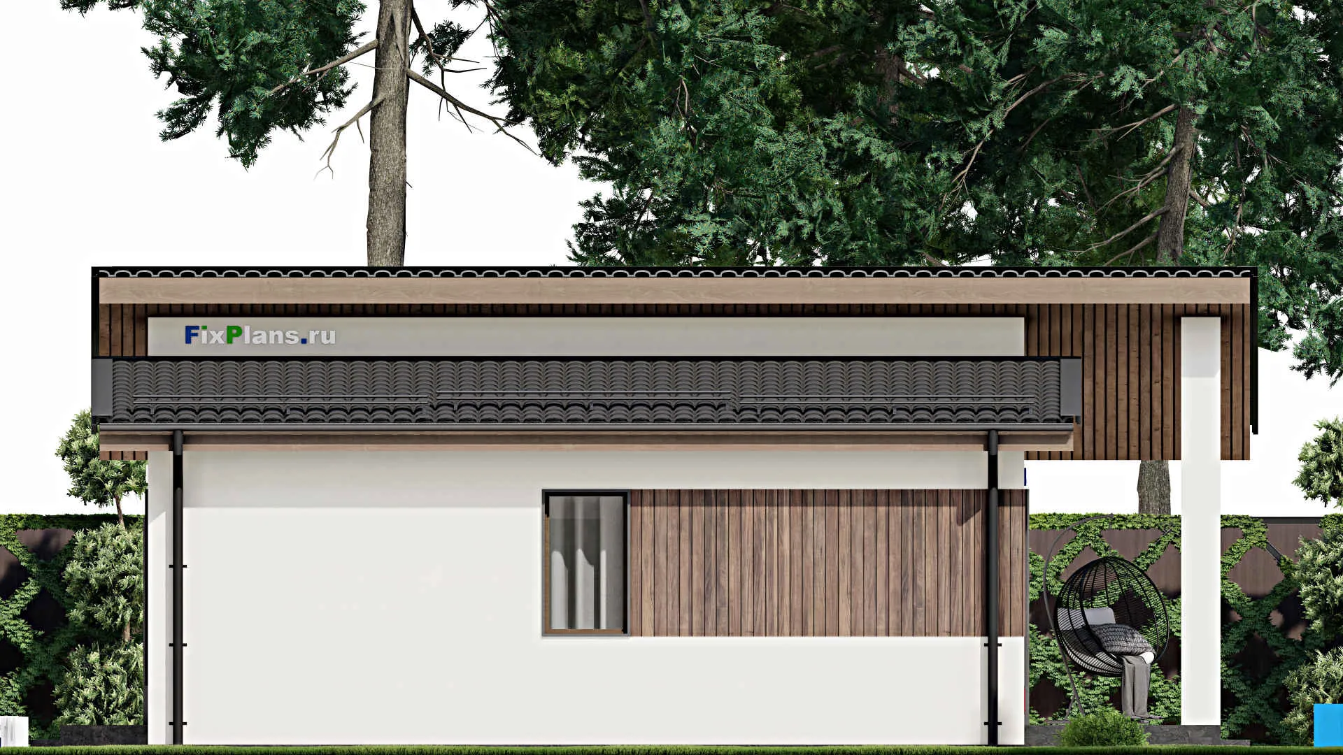 F-4778 - Проект одноэтажного дома 9 на 11, площадью 100 м² с 2 спальнями