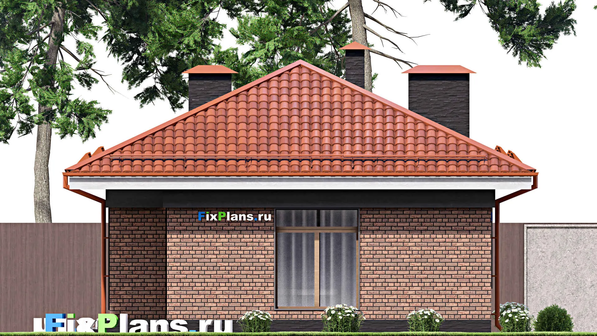 F-15074 - Проект бани 8 на 15, площадью 100 м² с терассой, 2 санузлами и спальней