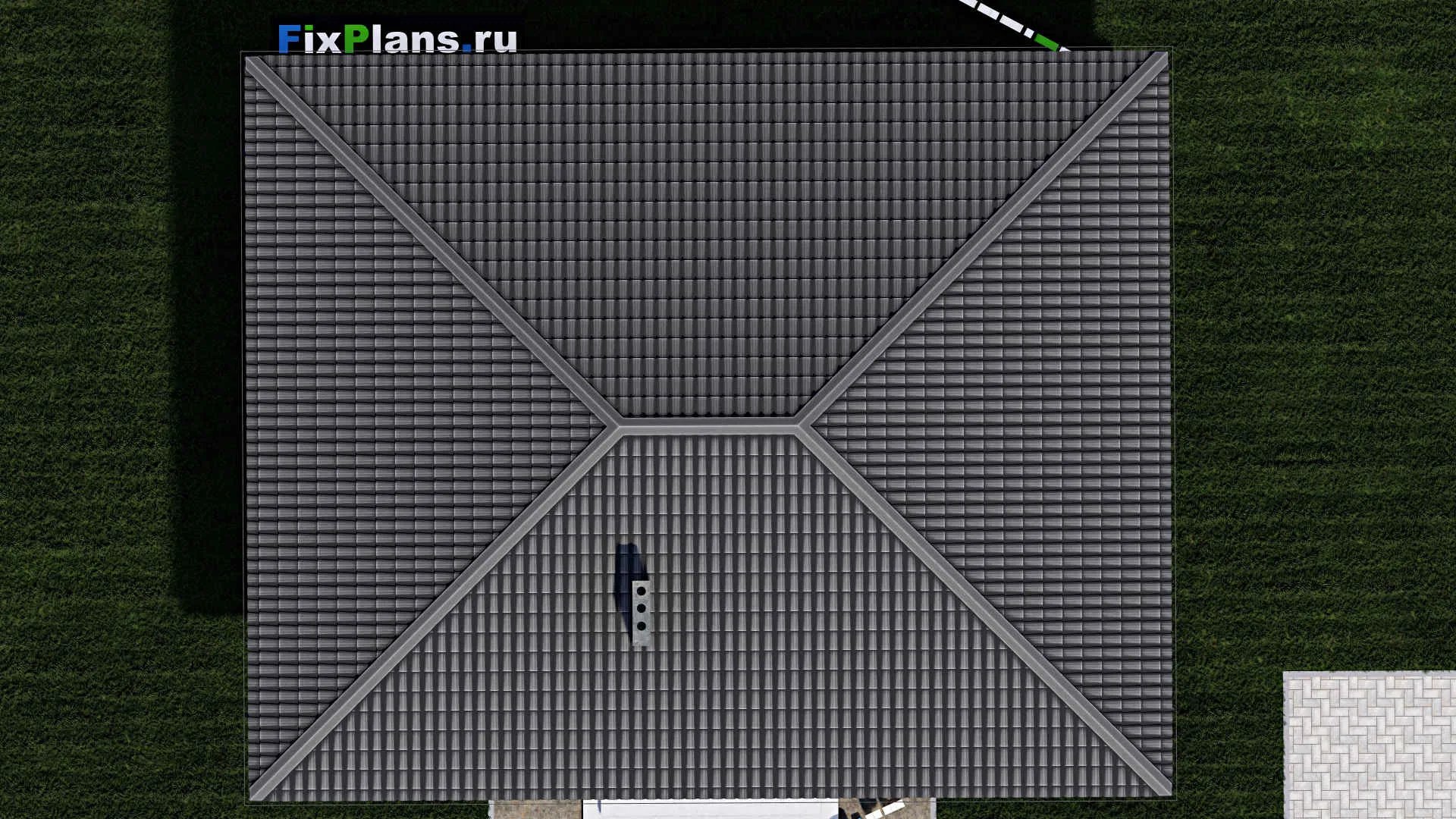 F-0692 - Проект одноэтажного дома 11 на 14, площадью 120 м² с 3 спальнями